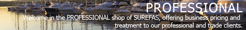 1 - Welcome in the PROFESSIONAL shop of SUREFAS, offering business pricing and treatment to our professional and trade clients.